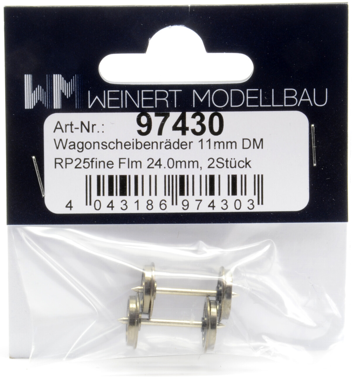Weinert • 97430 • Radsatz • Fleischmann •  RP 25 Code 88 Ø 11,0 / - 24,0 -