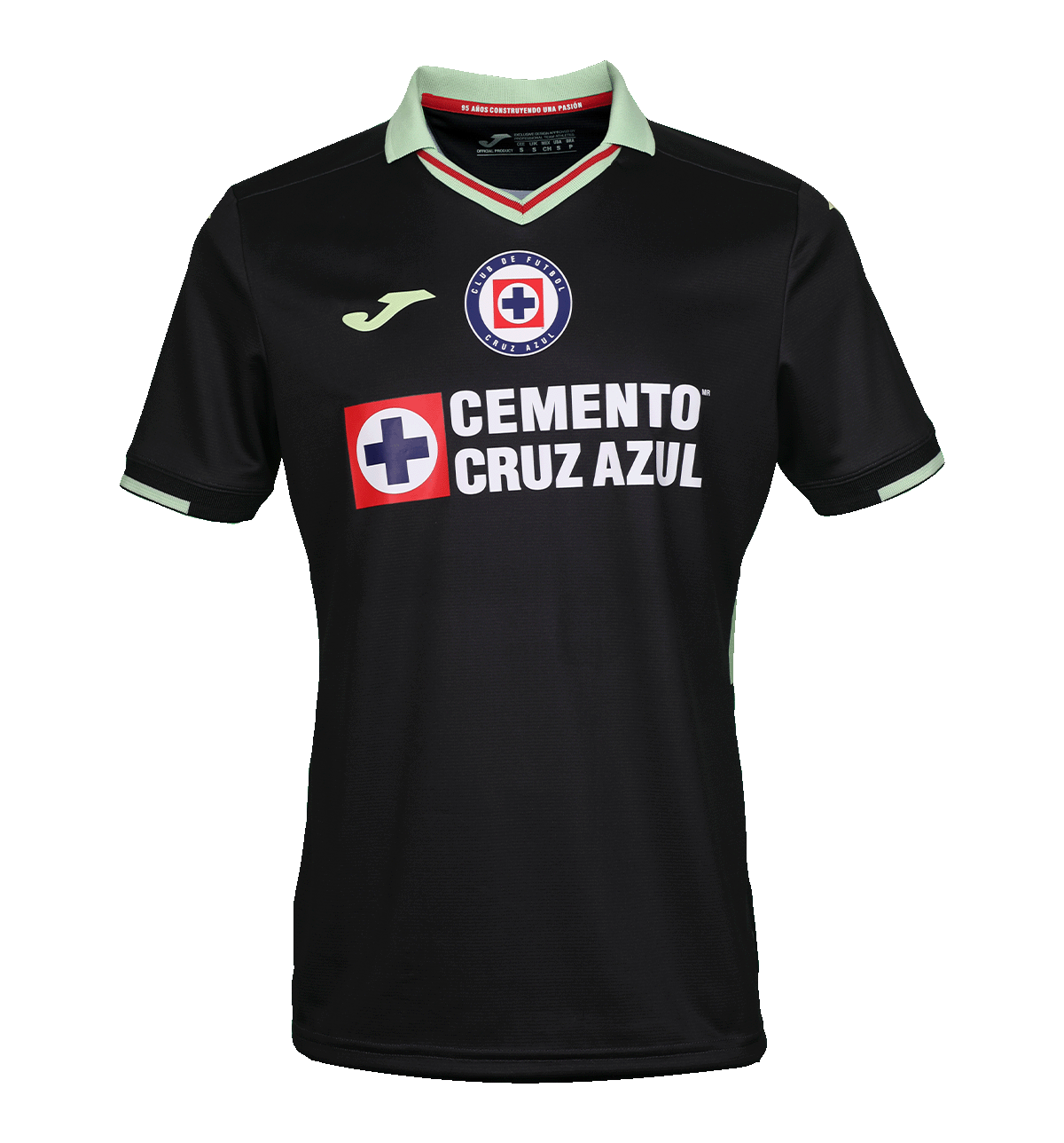 JOMA CRUZ AZUL MEN'S PORTERO BLACK JERSEY 22-23