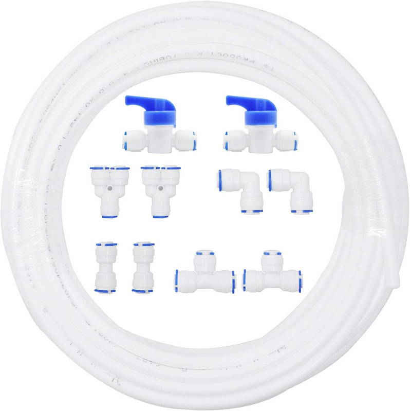 1/4" OD Quick Connect Push in to Connect Water Tube Fitting 10pcs+1/4 inch RO Wa