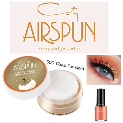 Coty Airspun Loose Face Highlighter Powder 300 Glow For Gold Sealed + FREE gift