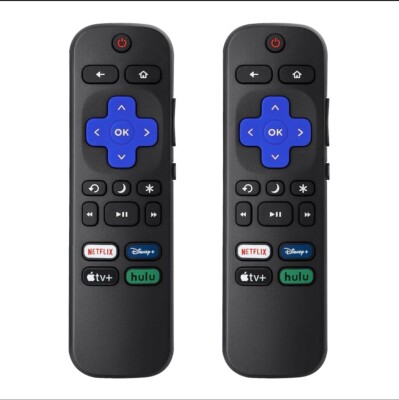 2 pack Remote Control Replacement for All Roku TVs