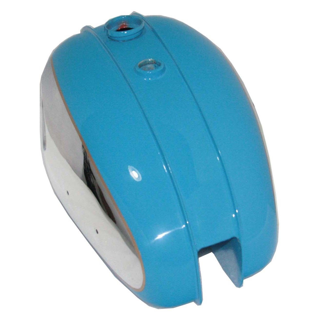 1960 BSA C15 B40 Ss80 SS90 Blue Paint Chrome Plated Petrol Tank