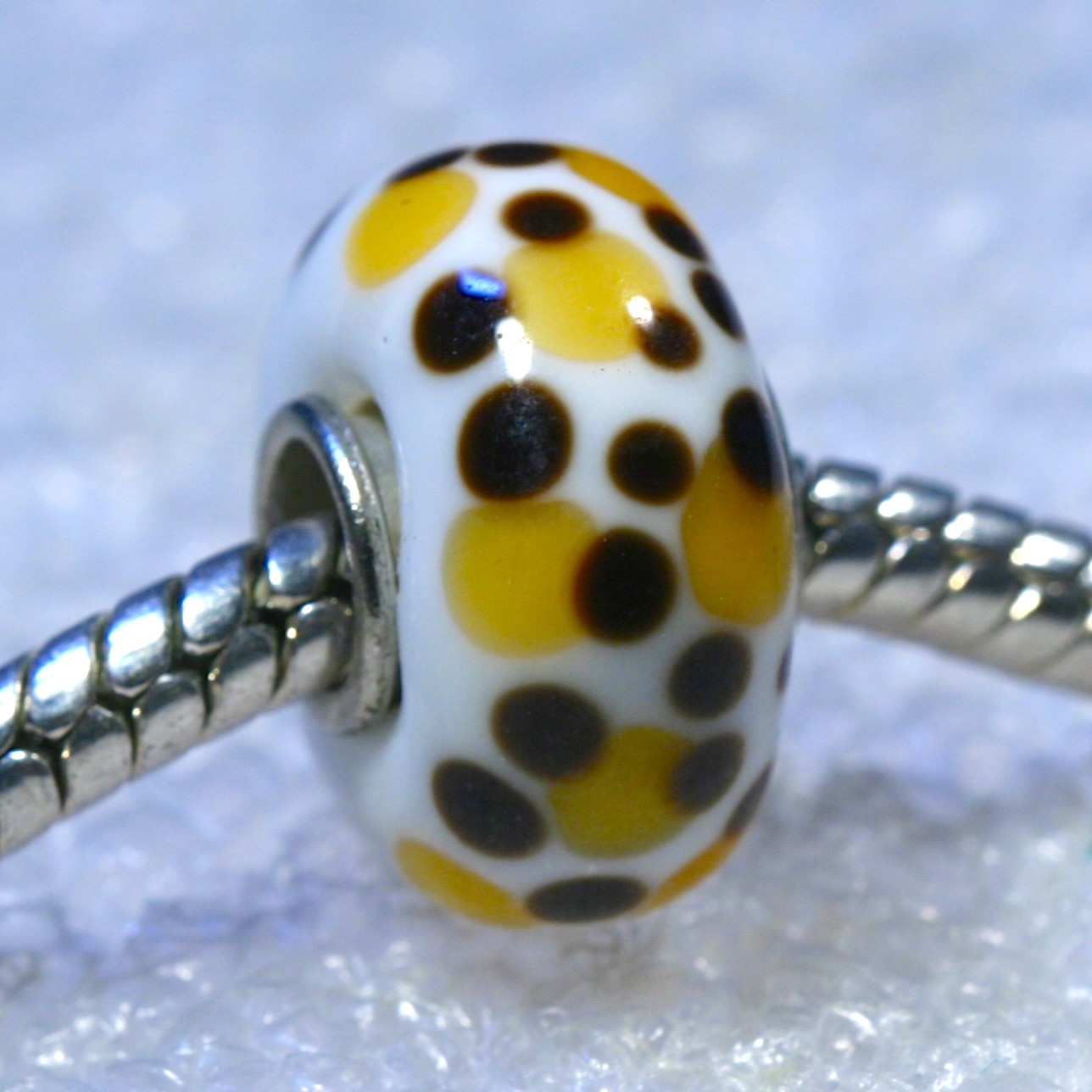 Single Core European Murano Lampwork Style Glass Bead-