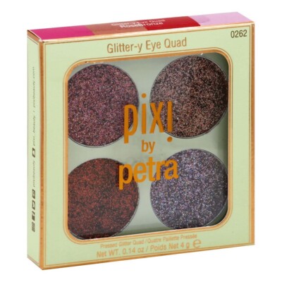 Pixi by Petri GLITTER-Y EYE QUAD Makeup New 4 Colors Rose Bronze Eye Shadow x4