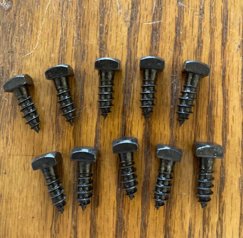 1/4 X 3/4 Lag Bolt Antique Style Square Head Steel  Black Oxide Free Shipping