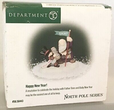 Dept 56 North Pole Series # 56443  Happy New Year  Figure 2000 Original Box