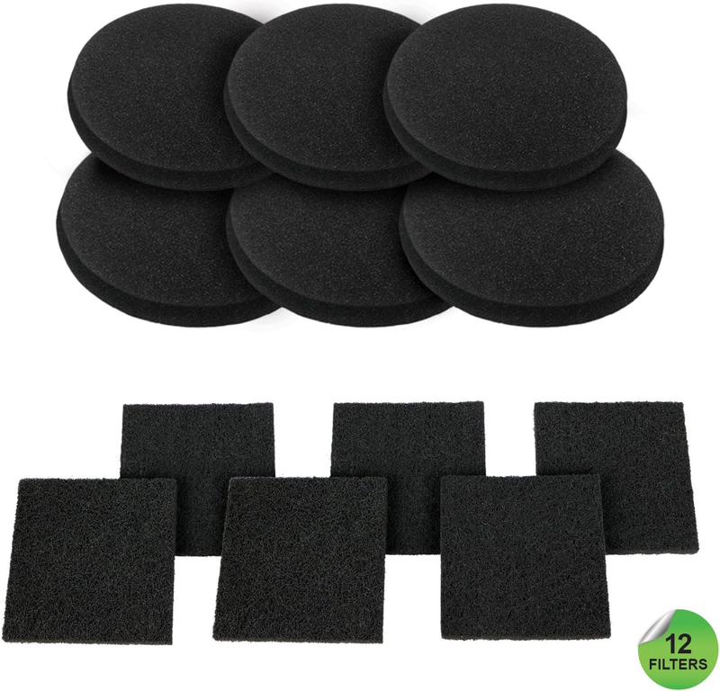 12 Pieces Activated Carbon Filters Compost Bin Replacement Filters