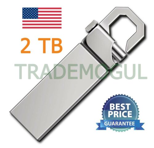 2tb 2t Usb 2.0 Memory Silver Hook Flash Drive! Usa Seller!
