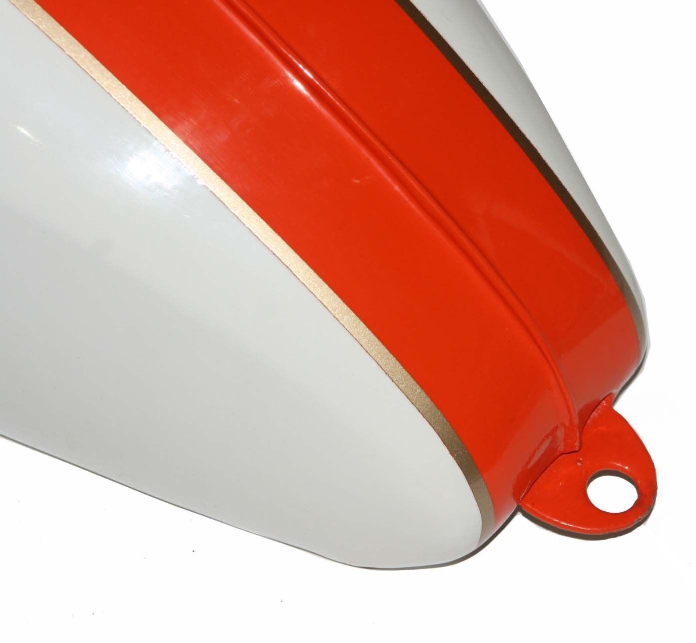 Fuel Tank White Orange Stripe Fits Triumph T120 Bonneville 1959 Bonnie 