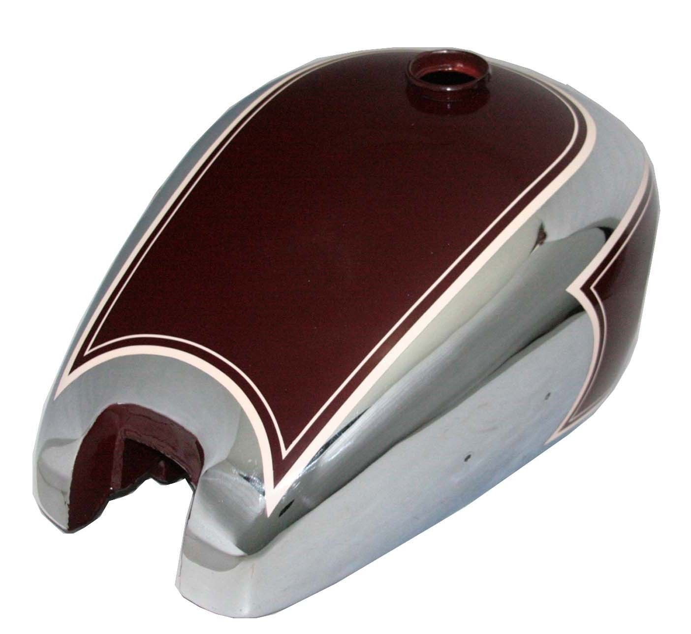 Fuel Petrol Tank Maroon & Chrome Star Twin Golden Flash BSA A7 Plunger 500 