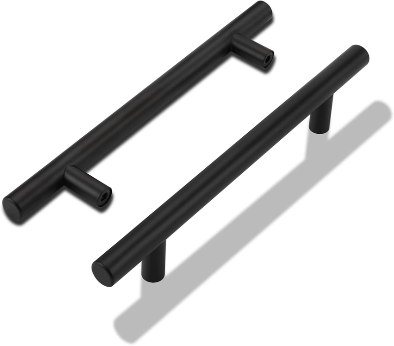 Black Kitchen Handles 128mm Cabinet Drawer Cupboard Door Pulls 2Pack