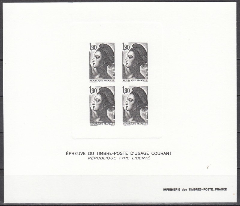 Frankreich 1986 - Minr 2558 - LibertÃ© (Schwarzdruck)
