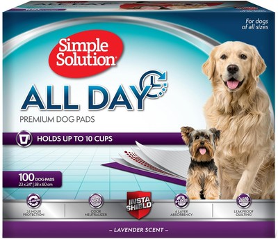 Simple Solution All Day Disposable Pee Pads for Dogs, XL Puppy Potty 100 ct 