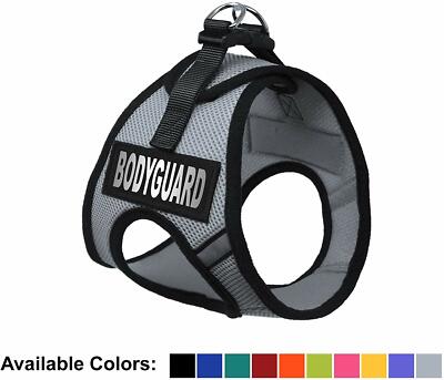 Soft Mesh Dog Harness No Pull Step In Vest Small Medium Large  Bodyguard Patches
