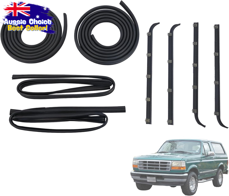 8PC Weatherstrip Kit for Ford F150 F250 F350 Bronco 1987-1997 Rubber Seal Trim