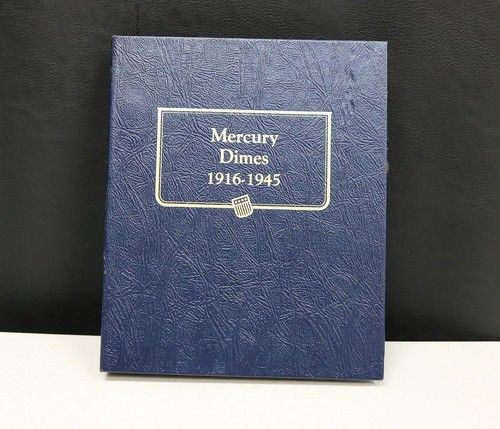 9118 Whitman Mercury Dimes Coin Album 1916-1945 3 Pages Used Free Shipping