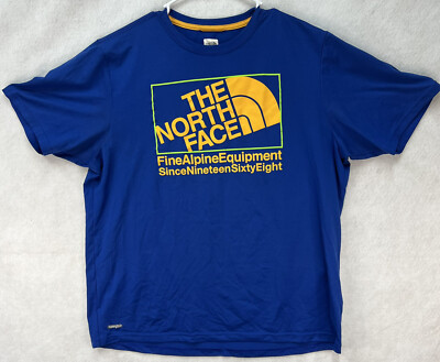 The North Face Mens Vaper Wick Graphic T-Shirt Size L Blue Fine Alpine Equipment