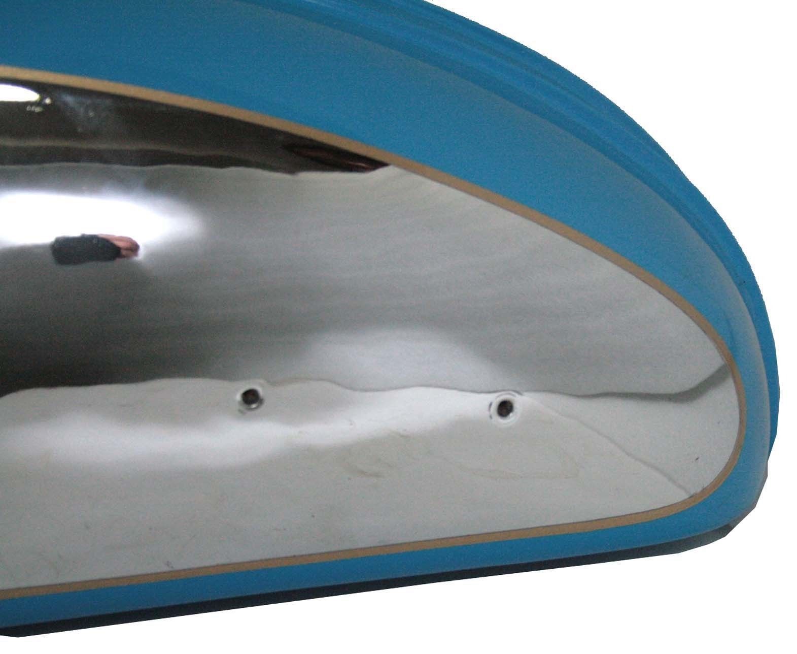 1960 BSA C15 B40 Ss80 SS90 Blue Paint Chrome Plated Petrol Tank