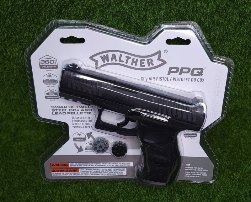 Umarex Walther PPQ CO2 .177 Pellet / BB Repeater Air Pistol, 360FPS - 2256010