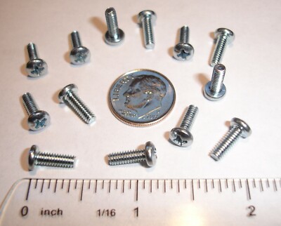 #5-40 x 3/8'' Steel #2 Phillips Drive Pan Head Zinc Plated Machine Screws 5-40