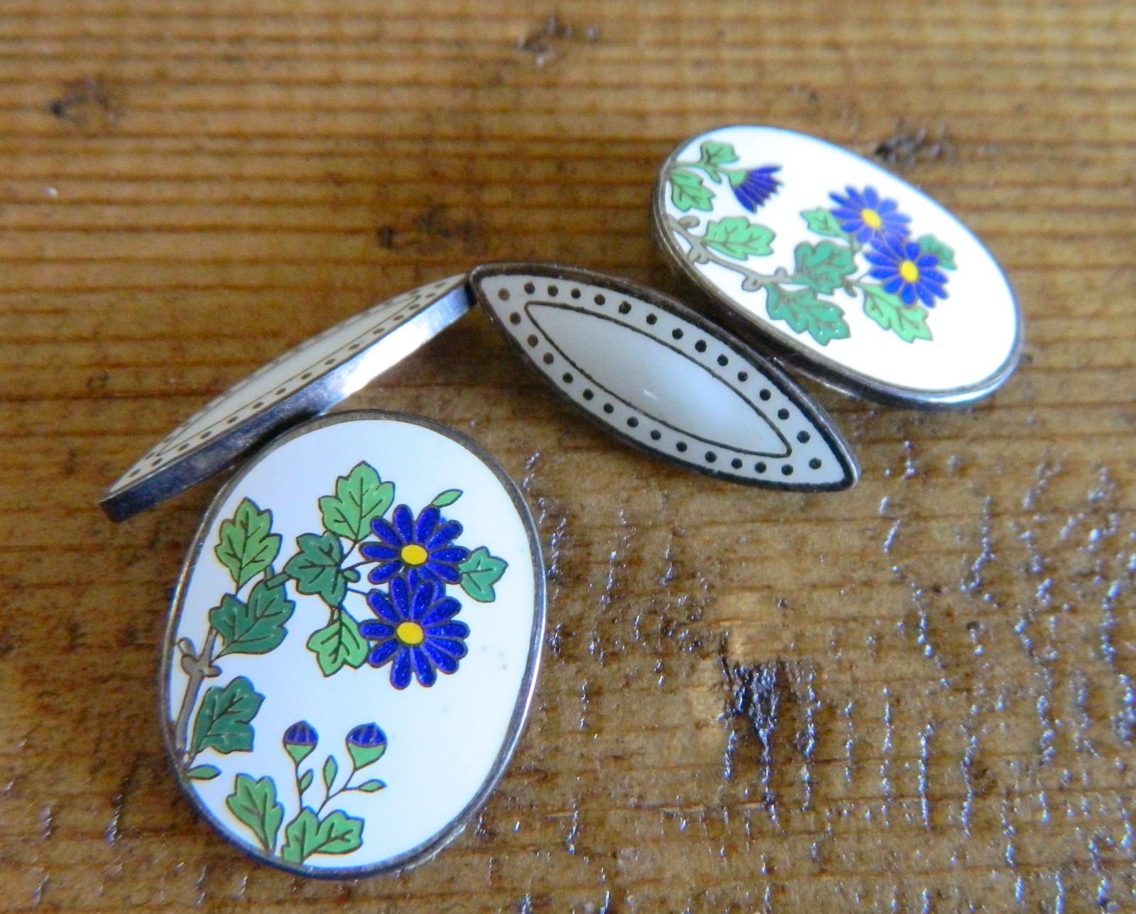 Flowers & Plants Sterling Silver Cufflinks for Men
