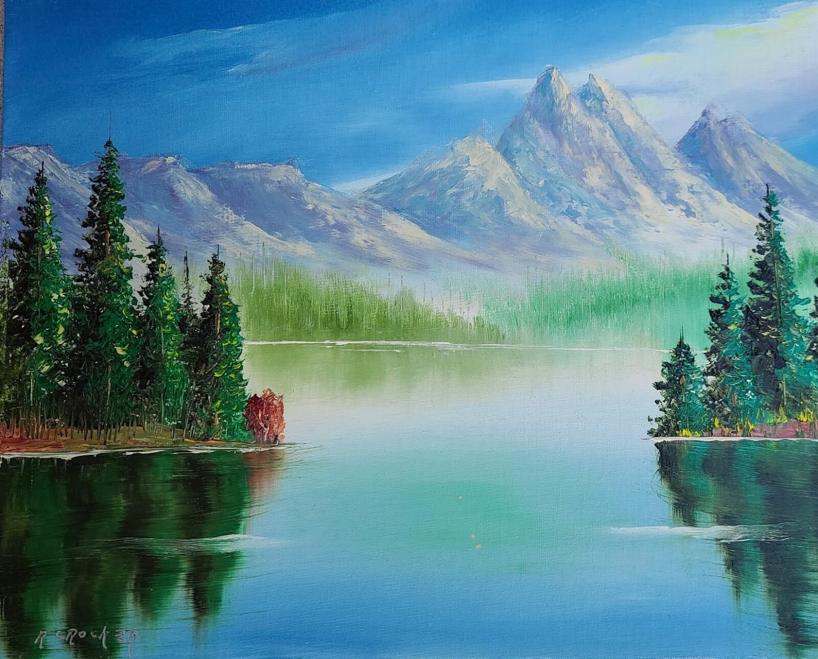 油彩画 秋 oil canvas 120cm x 70cm 油彩画 秋 oil canvas 120cm