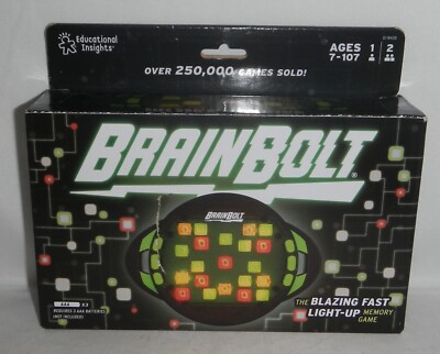 Educational Insights BrainBolt Electronic Memory Brain Game with Lights & Timer