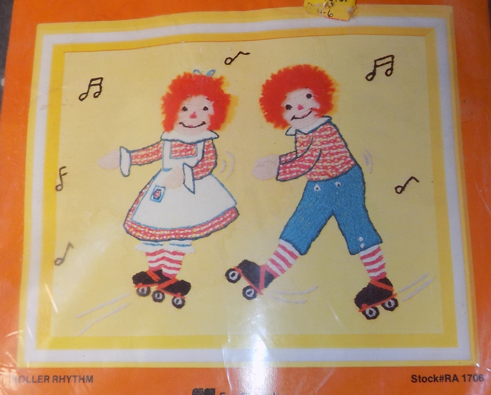 Raggedy Ann Raggedy Andy Crewel Stitch kit NEW arts and crafts Roller Rhythm