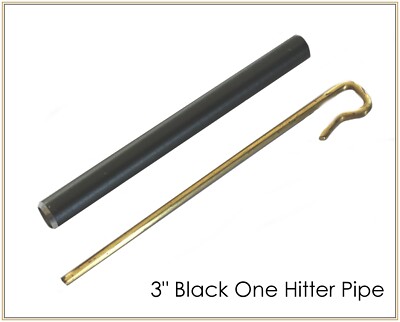 3'' Metal One Hitter Pipe-Black Stealth