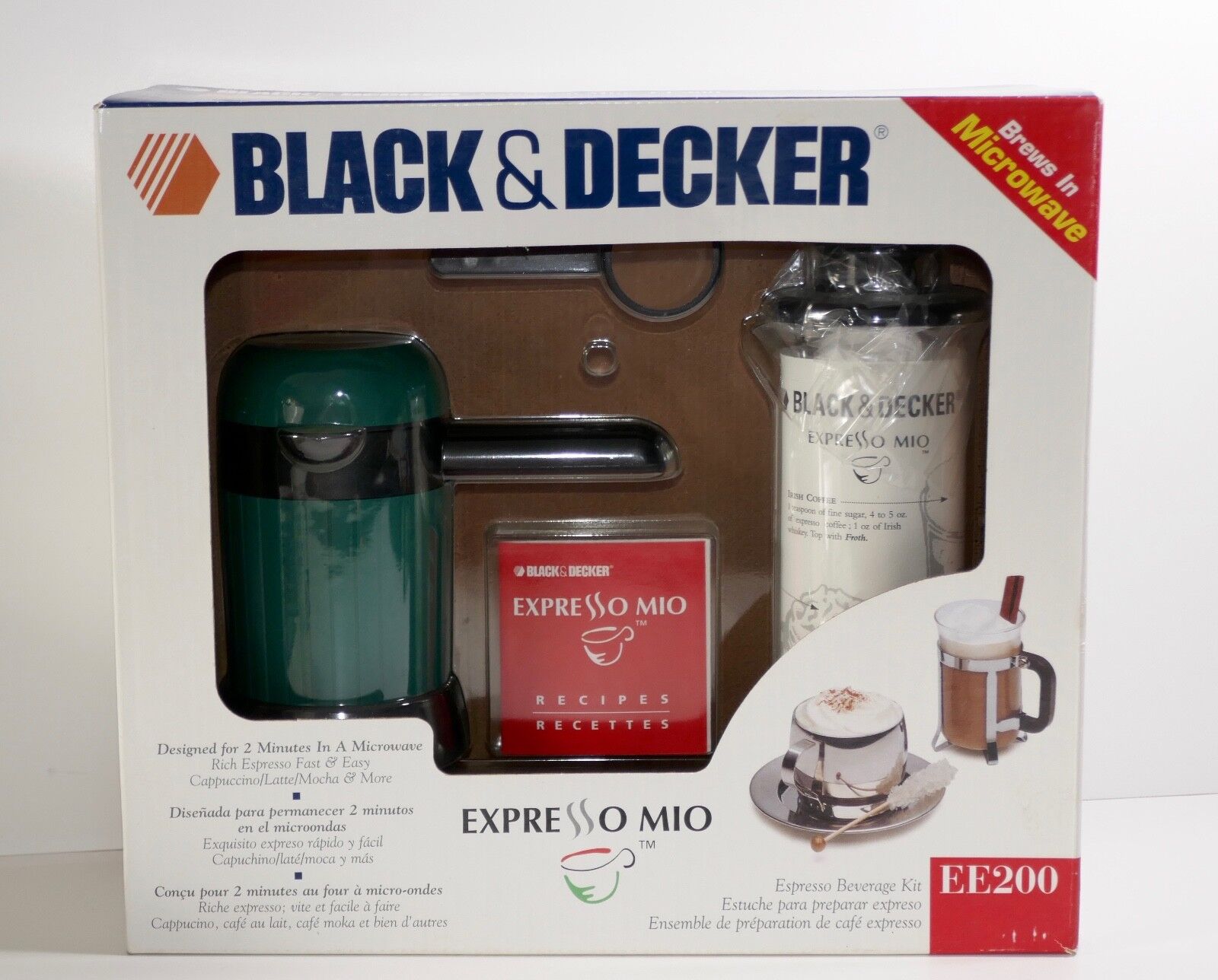 Black & Decker Express Mio # EE200 Microwavable Espresso Kit S...