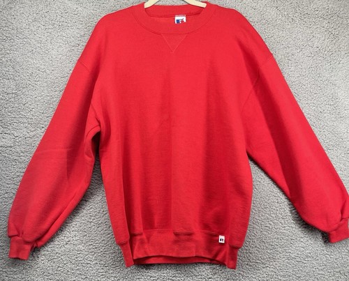 Vtg 90's Mens Russell Athletic Sweatshirt Men's XL Red Crewneck