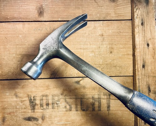 Vintage ESTWING Blue Nylon Handle Straight Claw Hammer 16 Oz