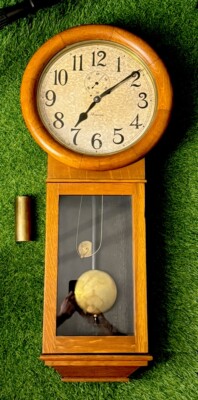 Rare Antique Ansonia  Regulator #2  Single Weight Regulator Wall Clock