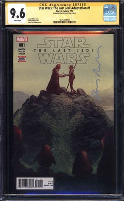 STAR WARS: THE LAST JEDI ADAPTATION #1 CGC 9.6 WHITE PAGES / SIGNED DAISY RIDLEY