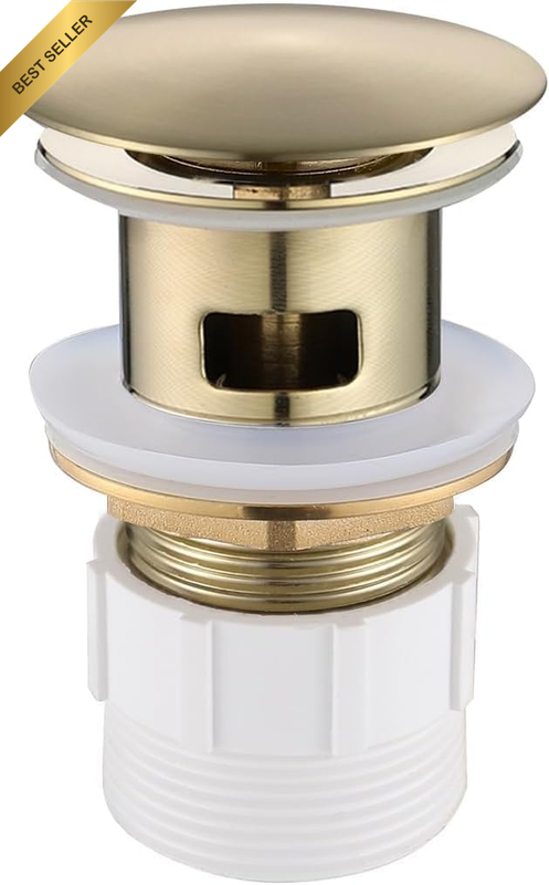 32Mm Basin Push Pop up Plug, Big Cap Basin Waste Sink Drain Plug with 40Mm Adapt