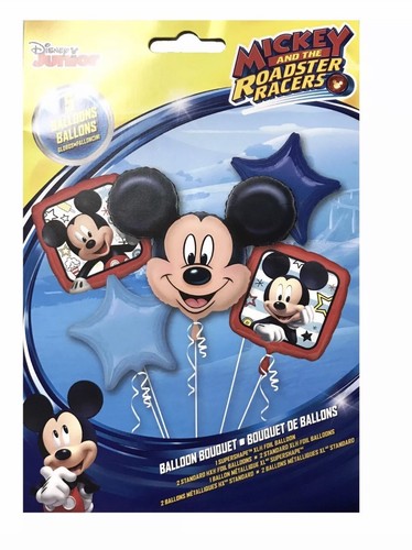 Mickey Mouse Party Balloon Bouquet 5 Pieces Mickey And The Roadster Racers