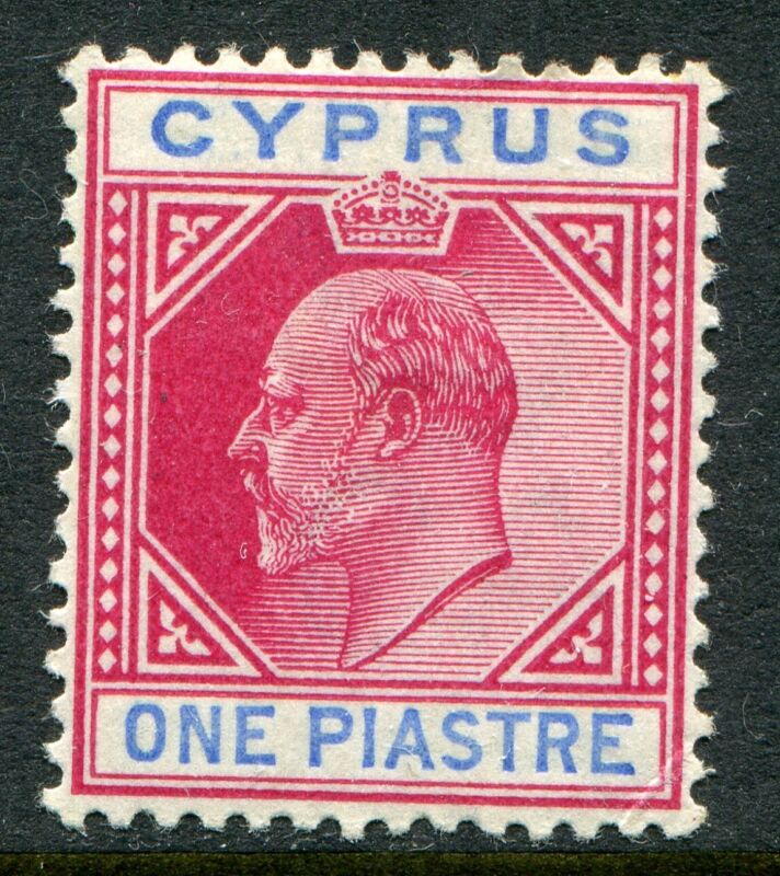 Cyprus 1902-04 Crown CA 1pi SG 52 hinged mint (cat. £42) corner crease