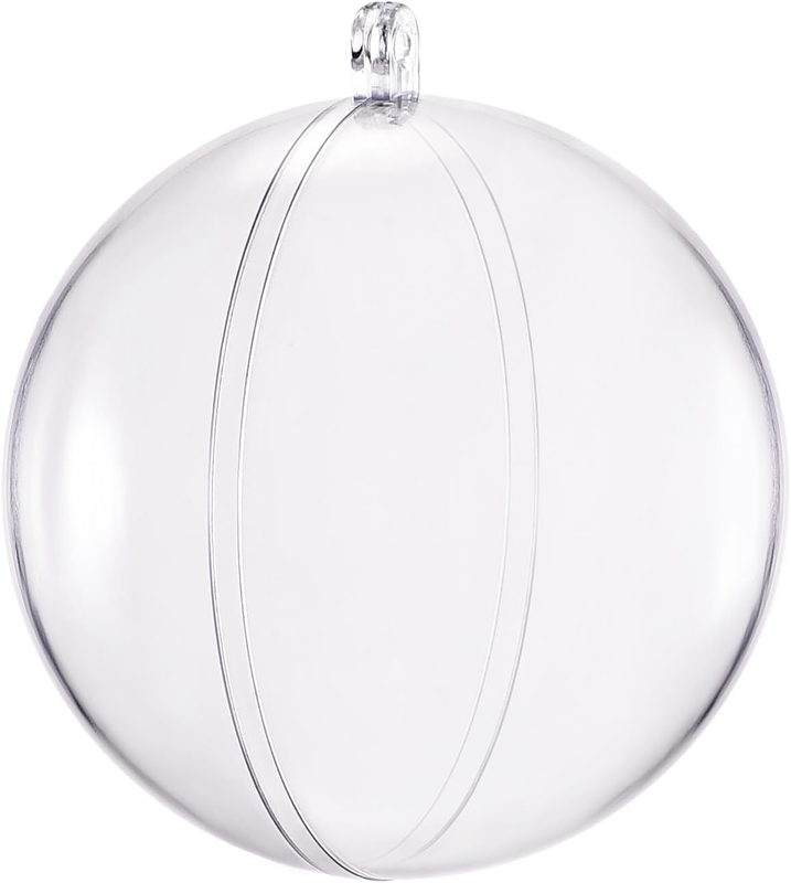 12Pcs 2-Inch(50Mm) Clear Plastic Fillable Ornaments, Acrylic Ball