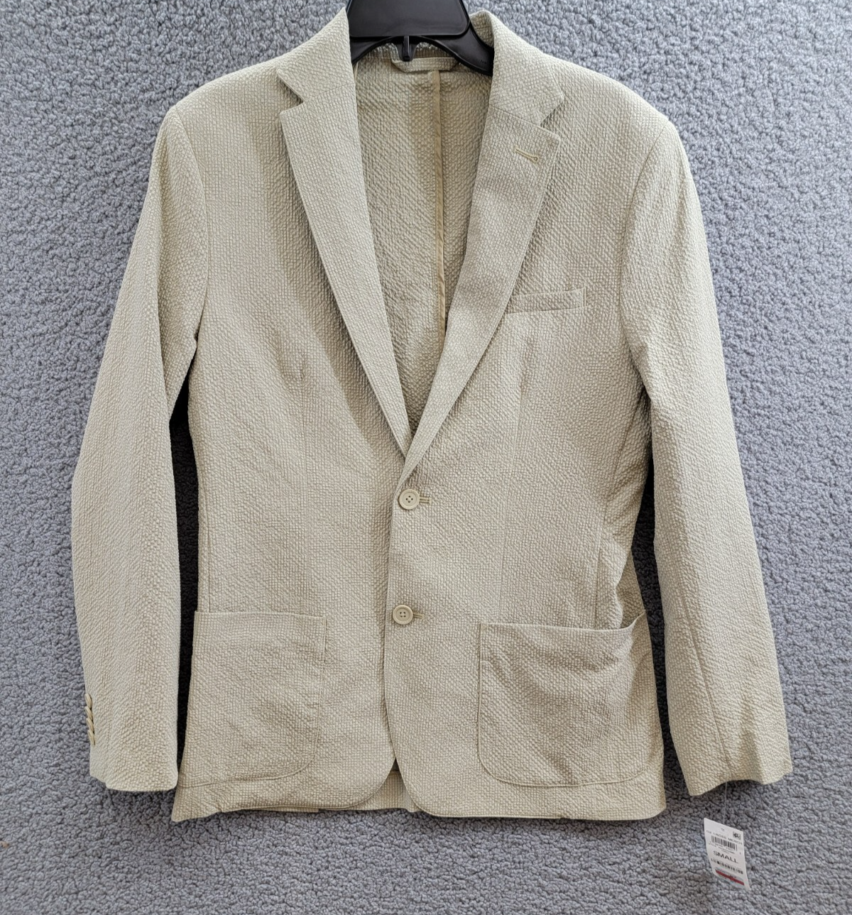 Alfani Classic-Fit Textured Seersucker Jacket Men's S Twill Notch Lapel L/S - Picture 2 of 19