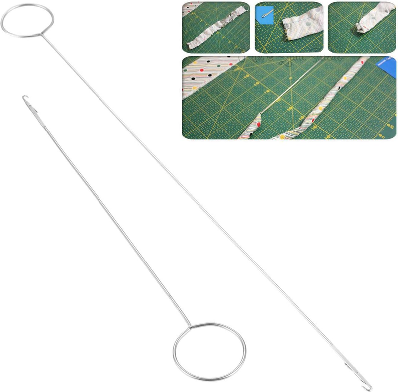 Sewing Loop Turner Hook with Latch, 2 Size- Long & Short Stainless Steel Loop Tu