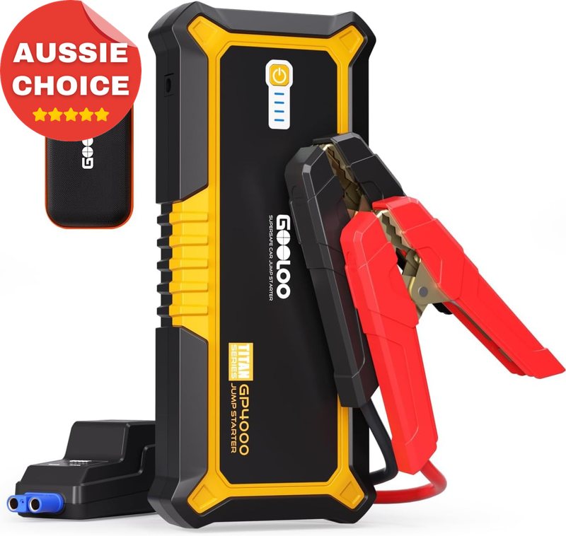 GP4000 4000A Peak Jump Starter 12V Auto Battery Booster Portable Power Bank USB