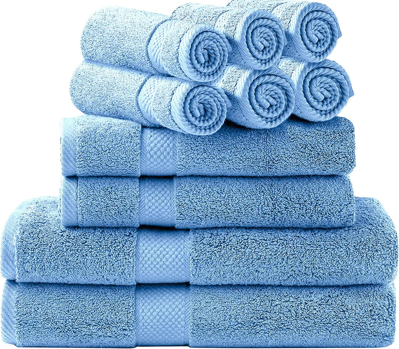 Bath Towels Set, 2 Bath Towels, 2 Hand Towels, and 6 Washcloths (1