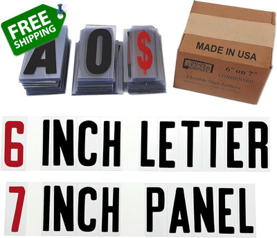 Changeable Outdoor Sign Letters 6  Portable Flex Letters 279 Count Helvetica Fon