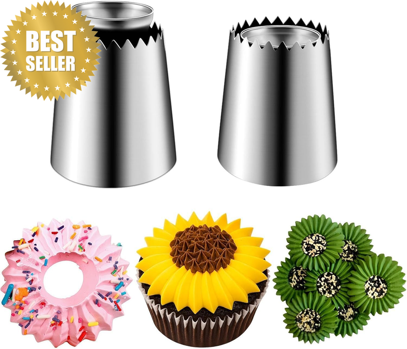Cake Decorating Tips Set, Stainless Steel Icing Piping Nozzles Kit for Frosting