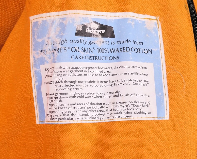 UK EXTRAオイルドジャケット AJ Hackett Outback Birkmyre Oil Skin Waxed Cotton Full Zip Hooded