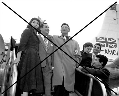 PHOTO DE DARIO MORENO JULIETTE GRECO MARCEL MOULOUDJI 1954