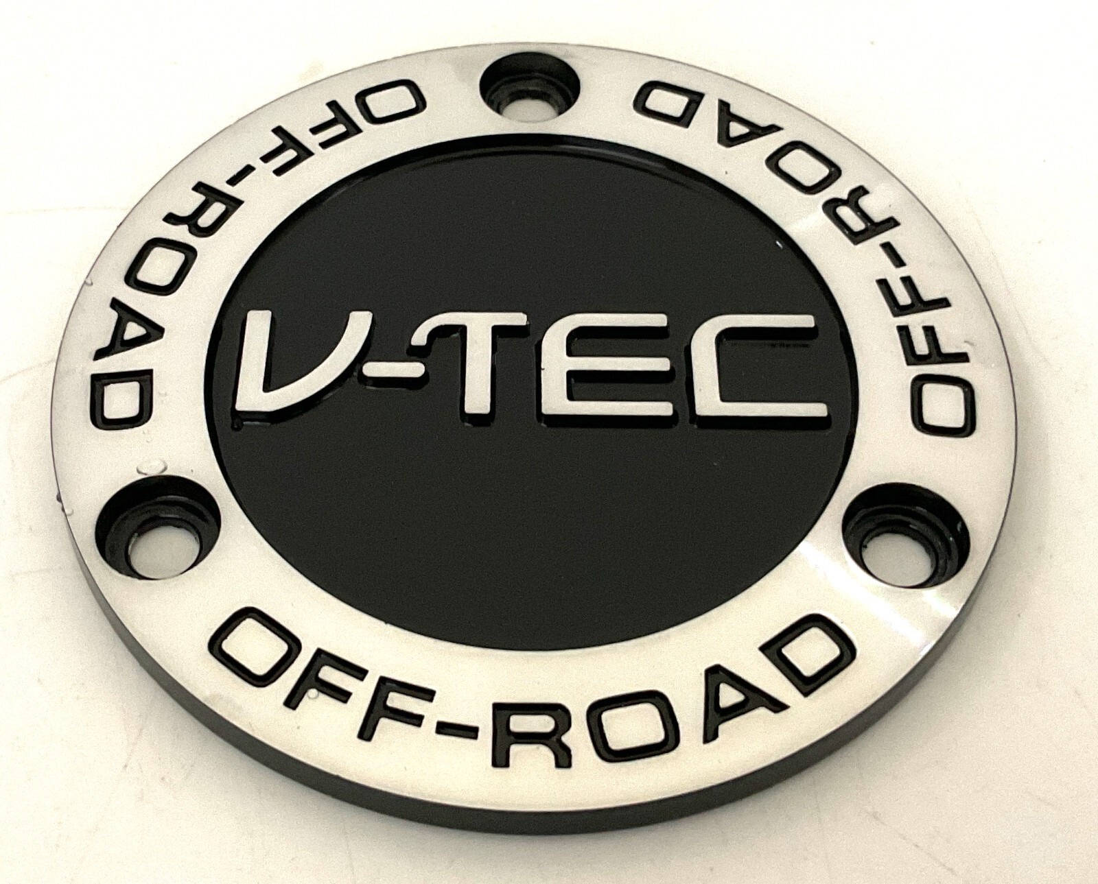 C615202CB7 V-TEC Black & Silver Wheel Center Cap C394-6-CAP