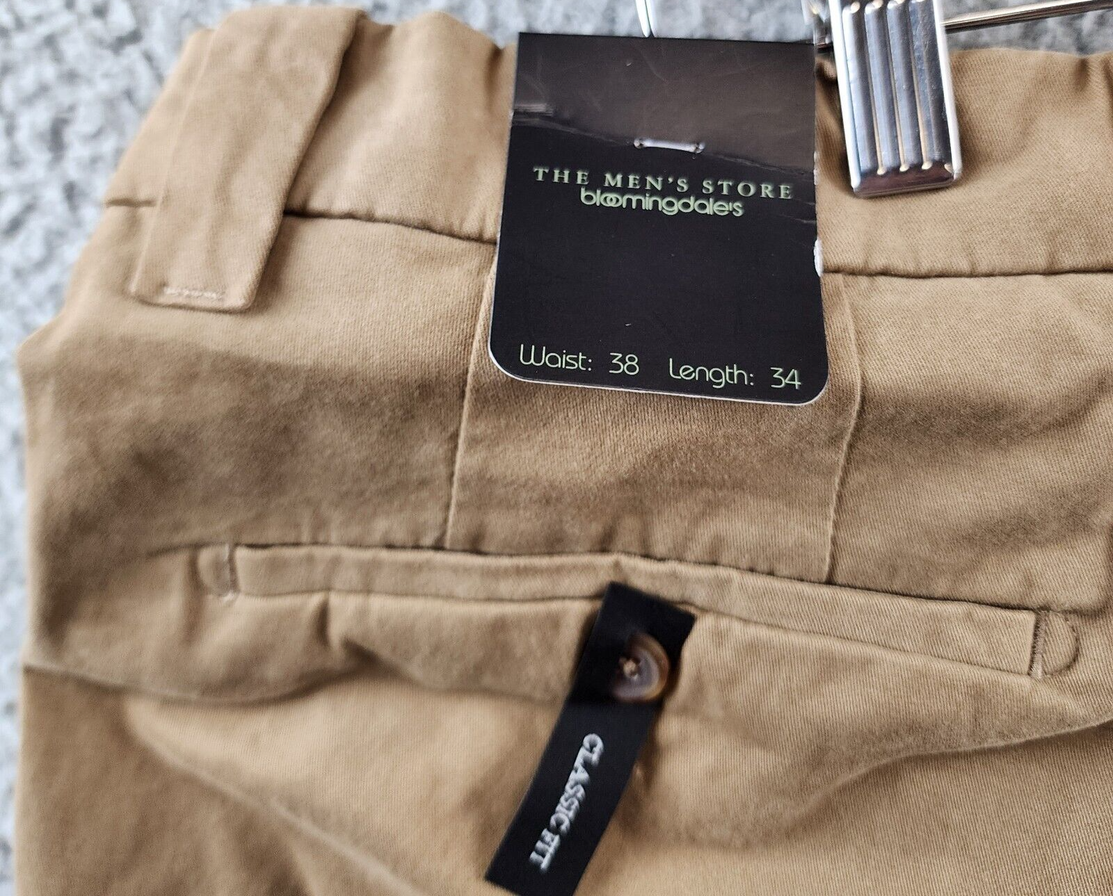 The Men's Store at Bloomingdale's Classic Fit Chino Pants Men's 38Wx34L Tan - Picture 14 of 14