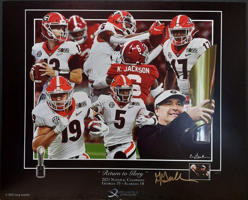 Georgia Bulldogs 2021 National Champions print Smart Bennett Ringo 