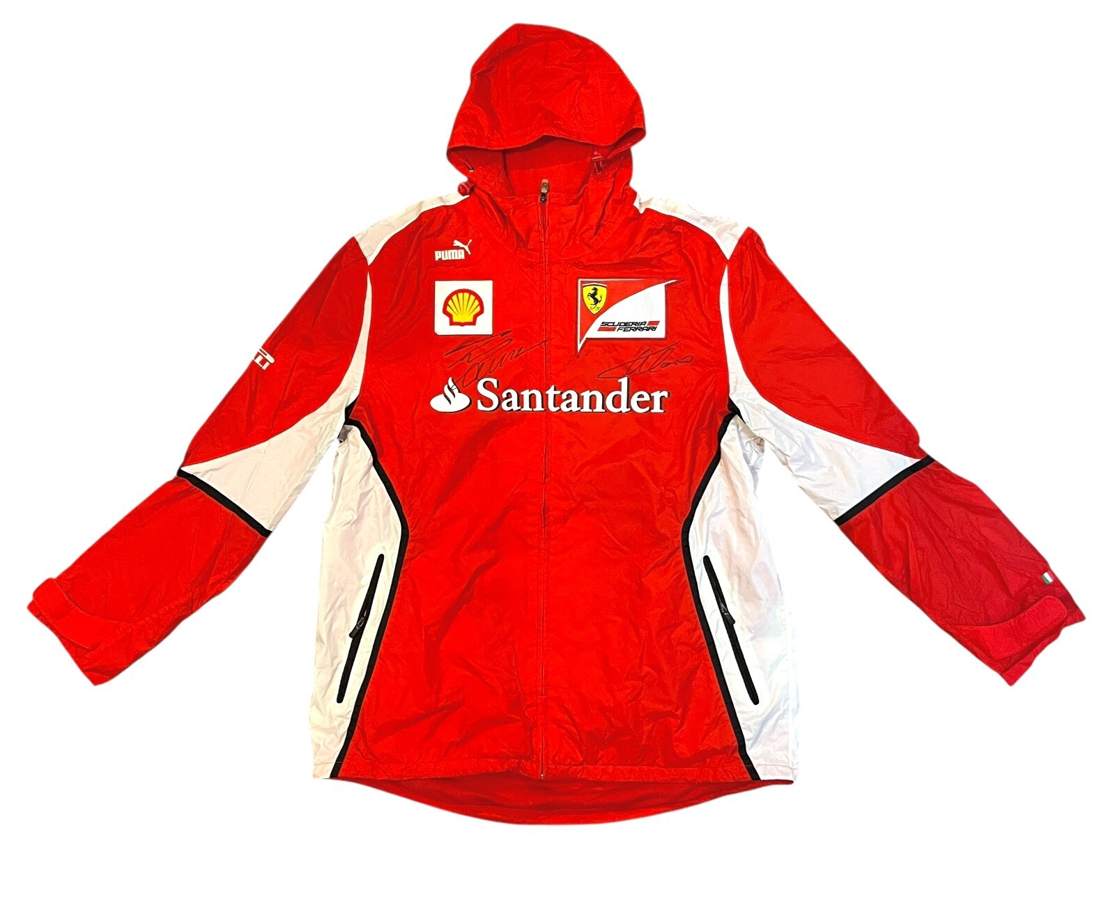 Ferrari F1 ナイロンジャケット Vintage Black Ferrari F1 Racing Embroidery Jacket UPS Shell